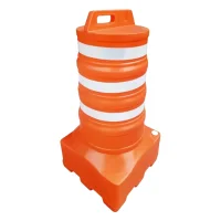 Cone Balizador 110 CM Laranja com Branco Plastcor