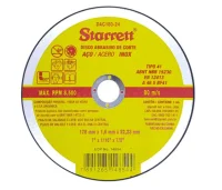 MKP Kit 25 Discos de Corte Starrett DAC180-24 7" x 1/6" x 7/8" para Aço Inox