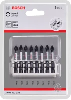 Jogo Bits Ponteira Philips de Impacto 8 Peç 50Mm Pz2 Bosch