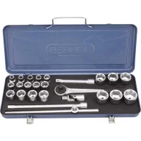 Jogo de Soquete Sextavado com Encaixe de 1/2" 10-32Mm com 25 Peças 015503 Gedore