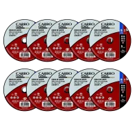 KIT 10 DISCOS DE CORTE CARBOFORCE CARBORUNDUM 9 X 1/8 X 7/8