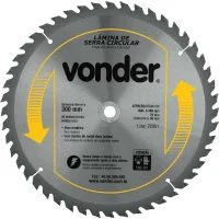 Lâmina de Serra Circular Videa 300Mm X 30Mm 48 Dentes Vonder