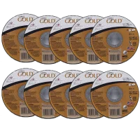 MKP Kit 10 Discos de Corte Carborundum Gold 10" x 1/8" x 5/8" para Aço