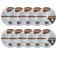 MKP Kit 10 Discos de Corte Makita D-20030 9" x 5/64" x 7/8" para Aço Inox