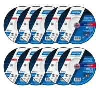 MKP Kit 10 Discos de Corte Norton BDA 9" x 2,0 mm x 7/8" para Aço