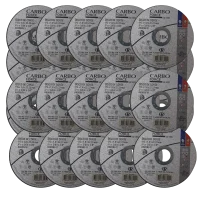 MKP Kit 25 Discos de Corte Carborundum Silver 4.1/2" x 3/64" x 7/8" para Aço Inox