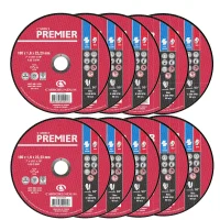 MKP KIT 10 Discos de Corte 7 X 1/16 Pol X 7/8 Pol Premier - Carborundum