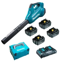 Soprador a Bateria Dub362Z + 4 Baterias 5.0Ah + Carregador + Maleta - Makita