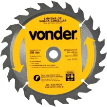 a Lâmina de Serra Circular Videa 235Mm X 25Mm 36 Dentes Vonder