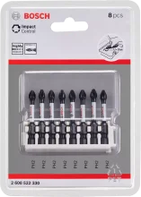 Jogo Bits Ponteira Philips de Impacto 8 Peç 50Mm Pz2 Bosch