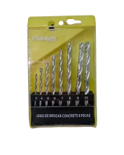 Jogo de Brocas para Concreto 3-10Mm com 8 Peç - Titanium