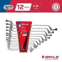 Jogo de Chave Combinada de 6 a 22Mm com 12 Peç - Mayle