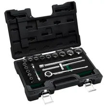 Jogo Soquete Estriado 1/2"Com 18 Peças 204404Bj - Belzer