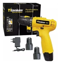 Parafusadeira Furadeira 12V 3/8 7743 com 2 Baterias e Carregador - Titanium