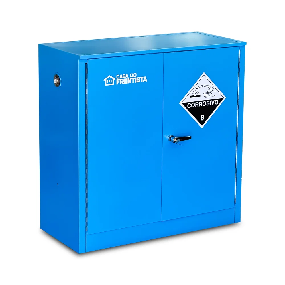 Armário Corta Fogo Azul 1,00 X 1,00 X 0,45 M com 01 Prateleira Redentor