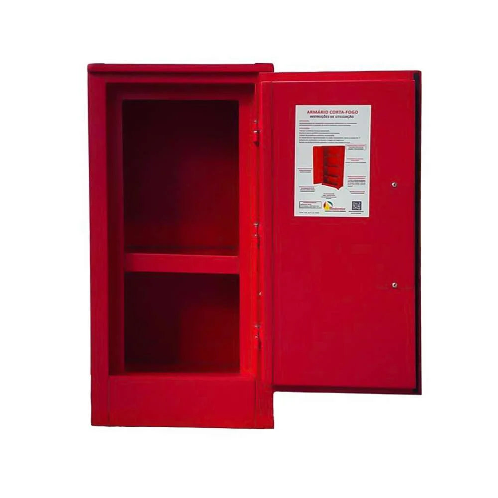 Armário Corta Fogo de Parede Linha Practical 080 X 040 X 035 Vermelho