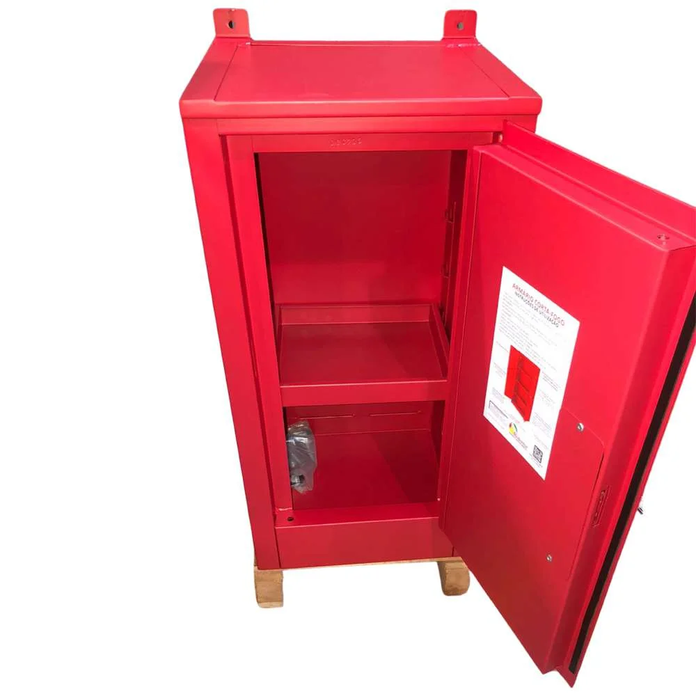 Armário Corta Fogo de Parede Linha Practical 080 X 040 X 035 Vermelho