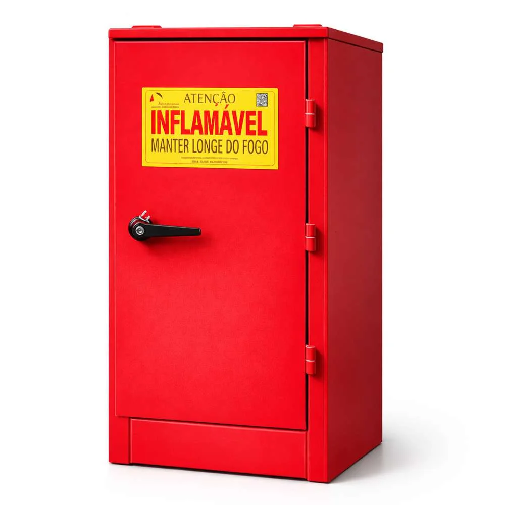 Armário Corta Fogo de Parede Linha Practical 0,80 X 0,40 X 0,35 Vermelho