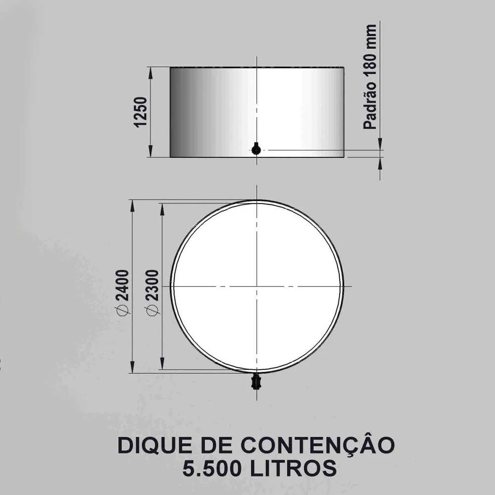 Bacia de Contenção para Tanque de 5.500 Litros