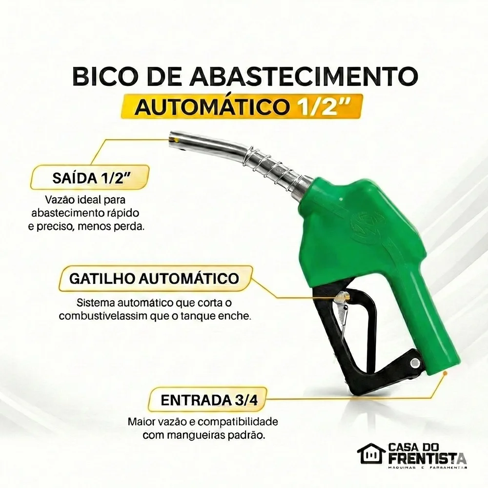 Bico de Abastecimento Automático 1/2 70L/Min Verde Bremen
