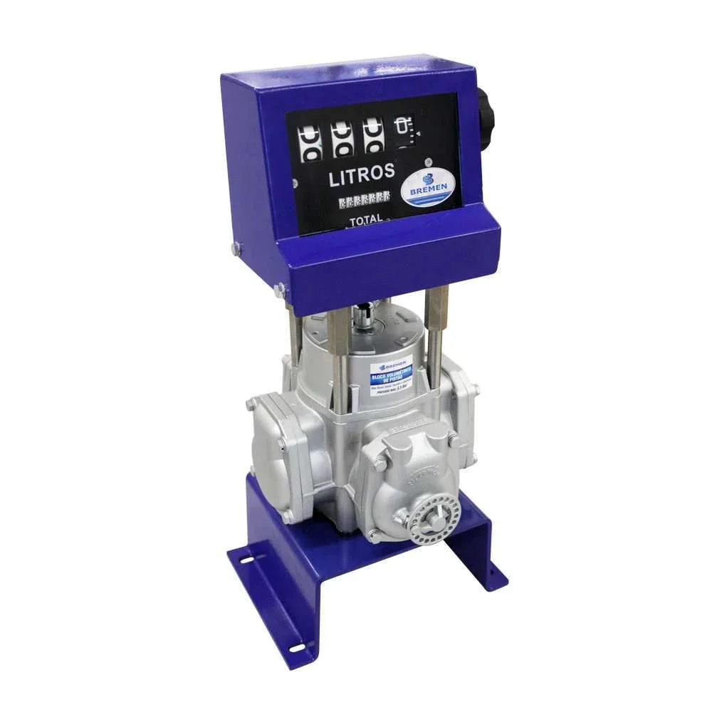 Bloco Volumétrico de Pistão 1 com Medidor de Vazão até 100Lpm Bremen 9644