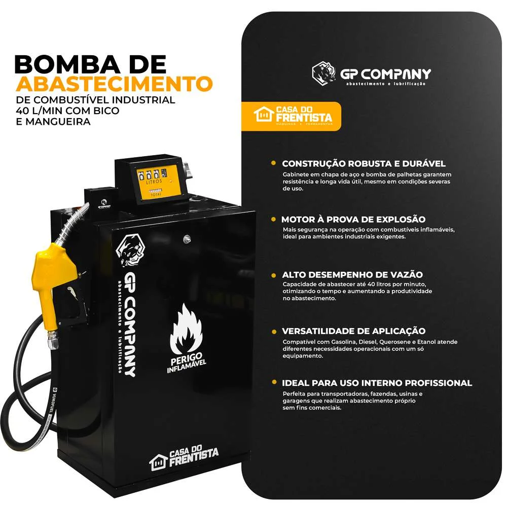 Bomba de Abastecimento de Combustível Industrial 40 L/Min Gp Company