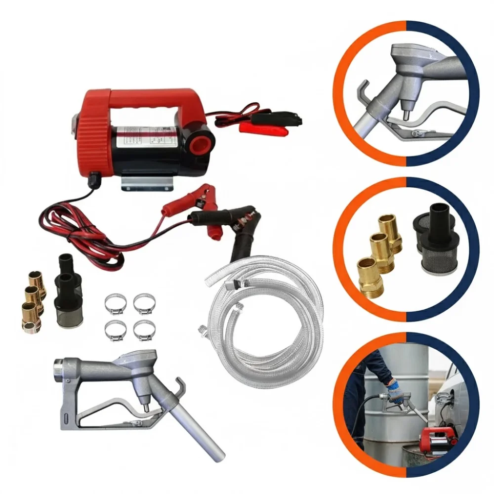 Bomba de Abastecimento Diesel 12V 40L/Min com Bico Manual sem Medidor