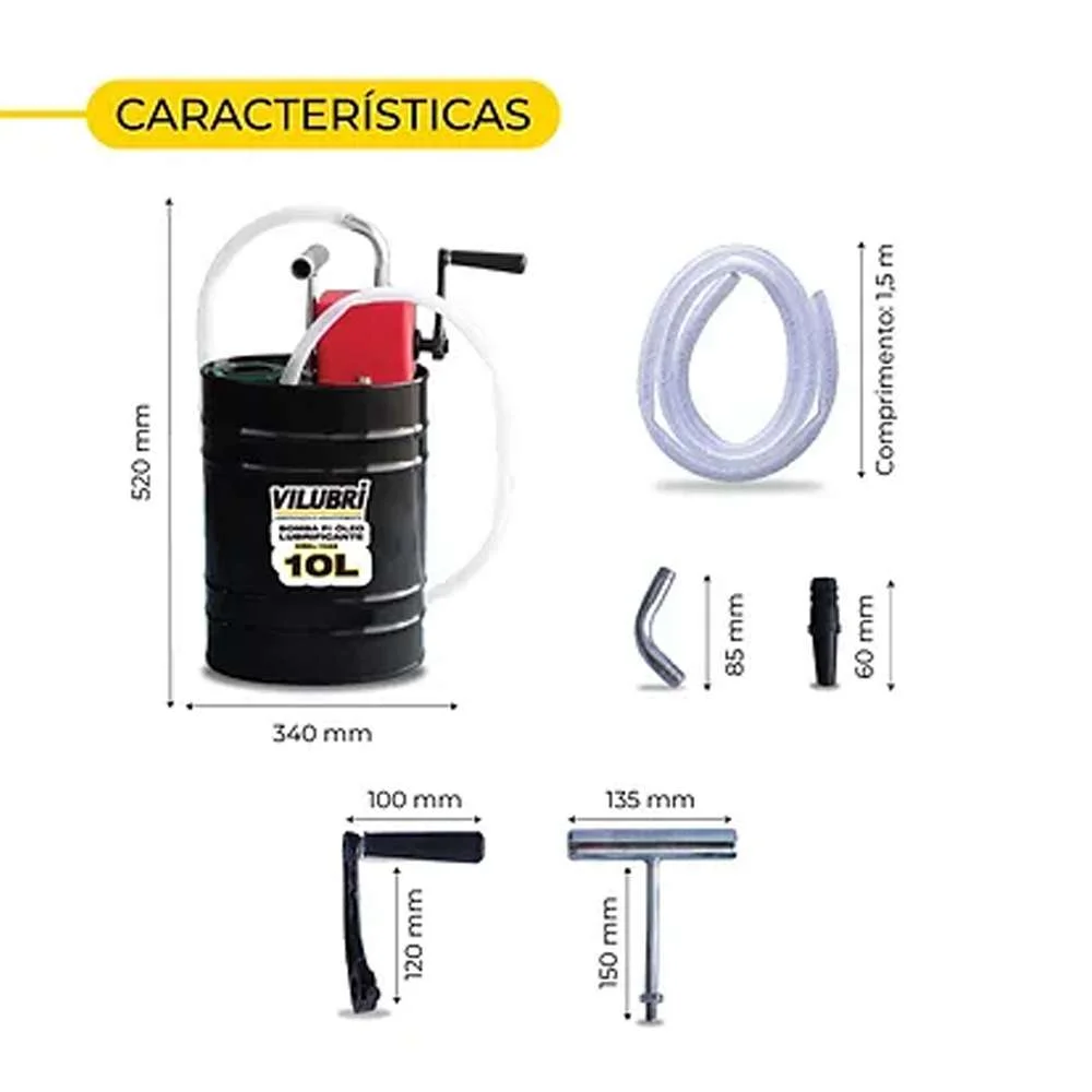 Bomba Manual para Óleo de Caixa de Câmbio 10 L/Min