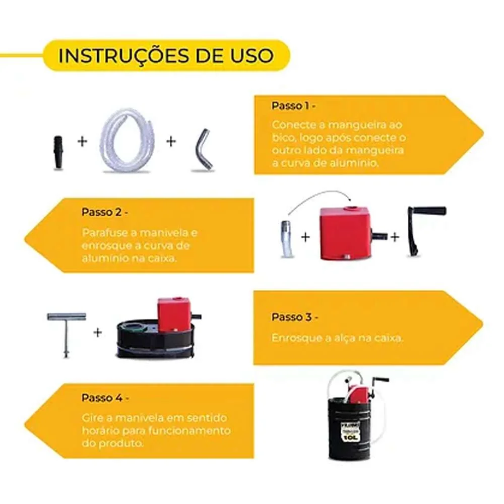 Bomba Manual para Óleo de Caixa de Câmbio 10 L/Min