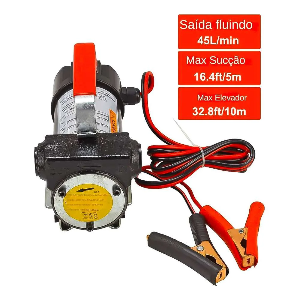 Bomba para Abastecimento de Diesel 45L/Min 12V Rotta 376
