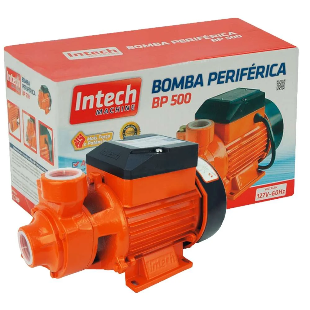 Bomba Periférica 0,5Hp 1/2Cv Intech Machine 60Hz Bp500 Monofásica 220V
