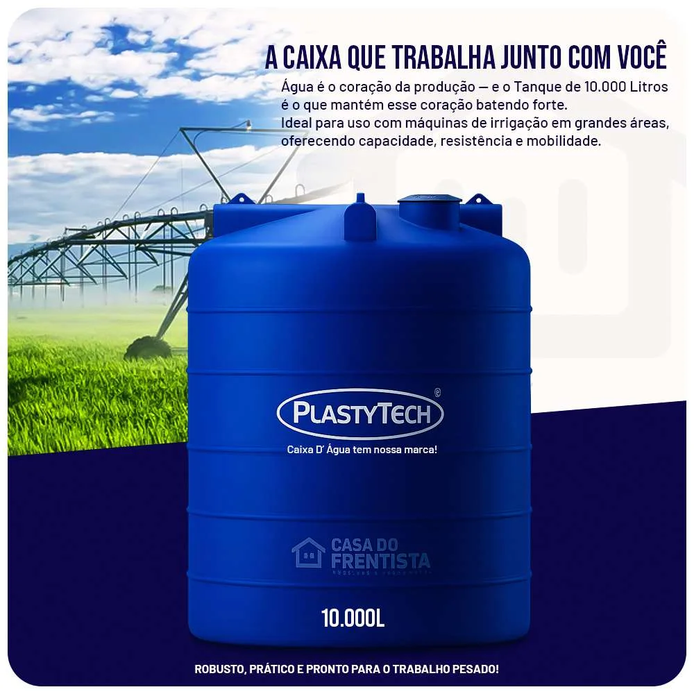 Caixa Dágua de Polietileno 10.000L Plastytech