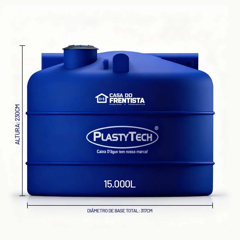 Caixa Dágua de Polietileno 15.000L Plastytech
