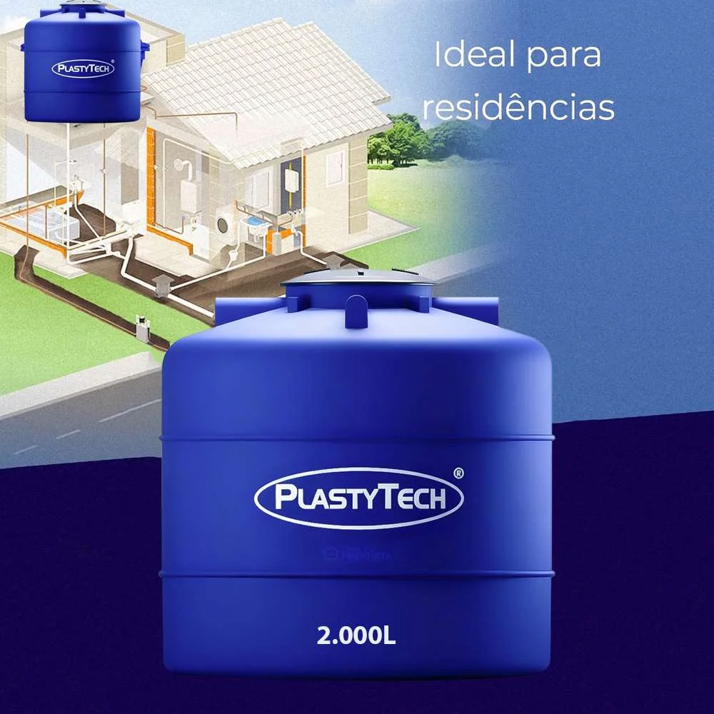 Caixa Dágua de Polietileno 2000L Plastytech