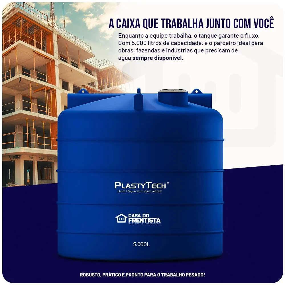 Caixa Dágua de Polietileno 5000L Plastytech