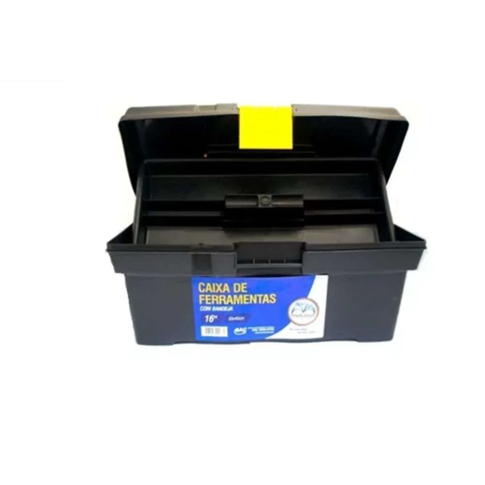 Caixa de Ferramenta Plastica 16" Standard Preta