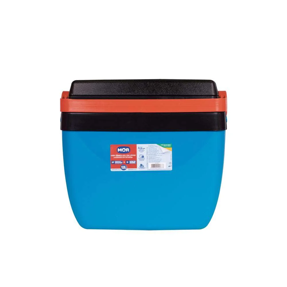 Caixa Térmica 12L 13 Latas Mor Azul com Laranja