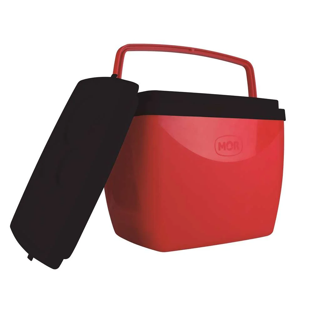 Caixa Térmica 18L 24 Latas Mor Vermelho com Preto