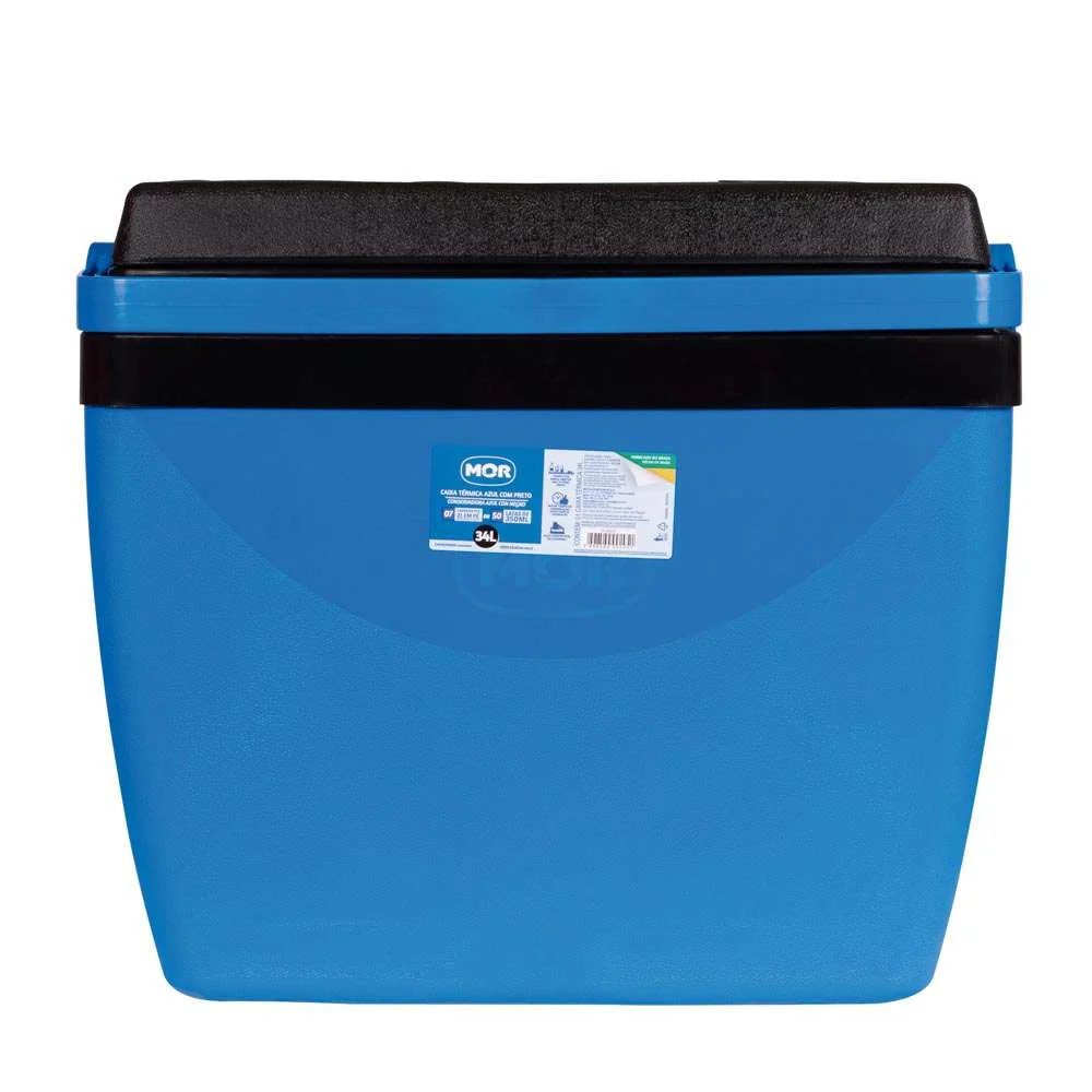 Caixa Térmica 34L 50 Latas Mor Azul com Preto