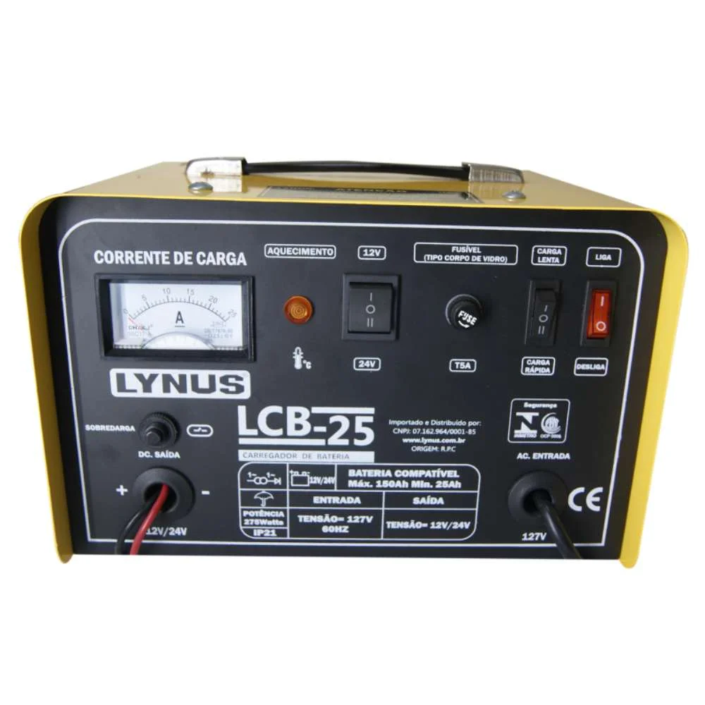 Carregador de Baterias Portátil Lbc25 127V Lynus