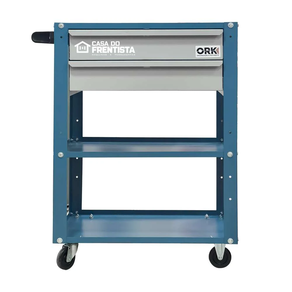 Carrinho para Ferramentas Aberto 2 Gavetas 60X40X85Cm Azul Car-102 Ork