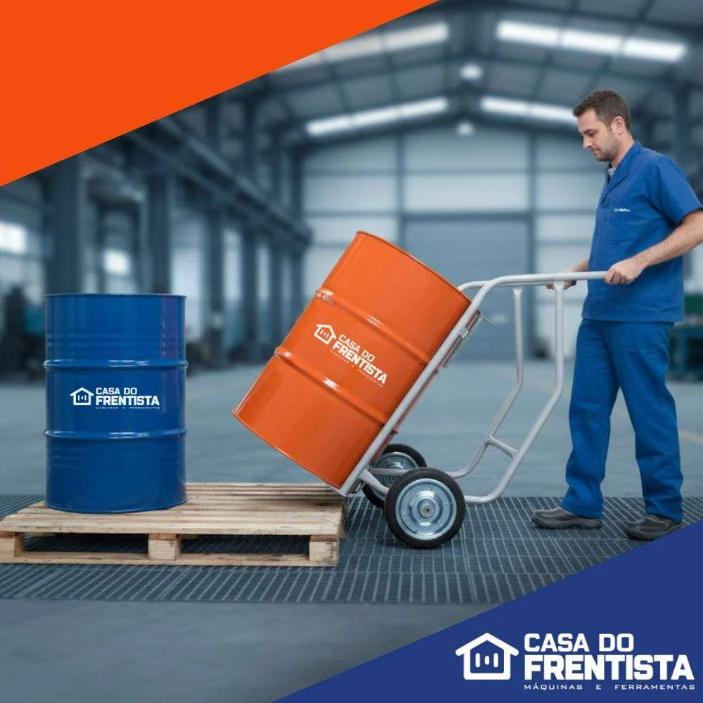 Carro para Transportar e Entornar Tambor 300Kg Tm96 Marcon