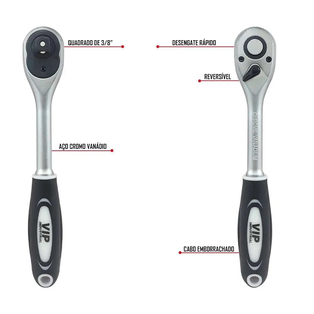 Chave Catraca Reversivel 3/8 904760 Vip