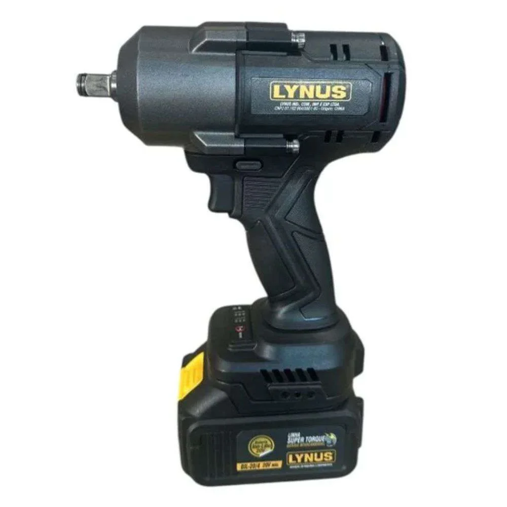 Chave de Impacto a Bateria 20V Lynus Potência, Autonomia e Mobilidade em Alto Desempenho