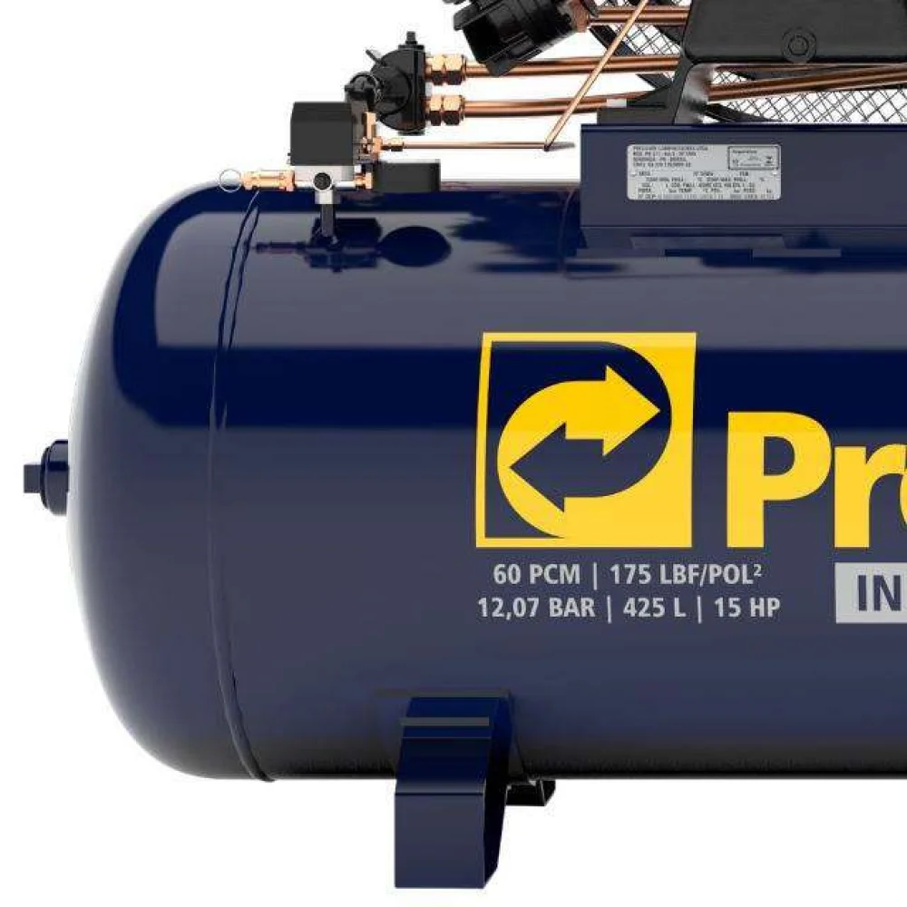 Compressor 60 Pés Industrial 15Hp 175Lbs 425L 5 Pistões Pressure