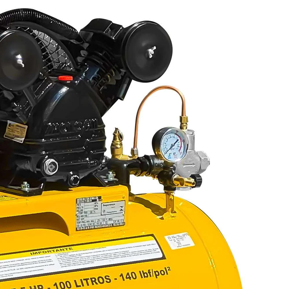 Compressor a Gasolina 5,5Hp 10 Pés 100 Litros 140Lbs Motomil