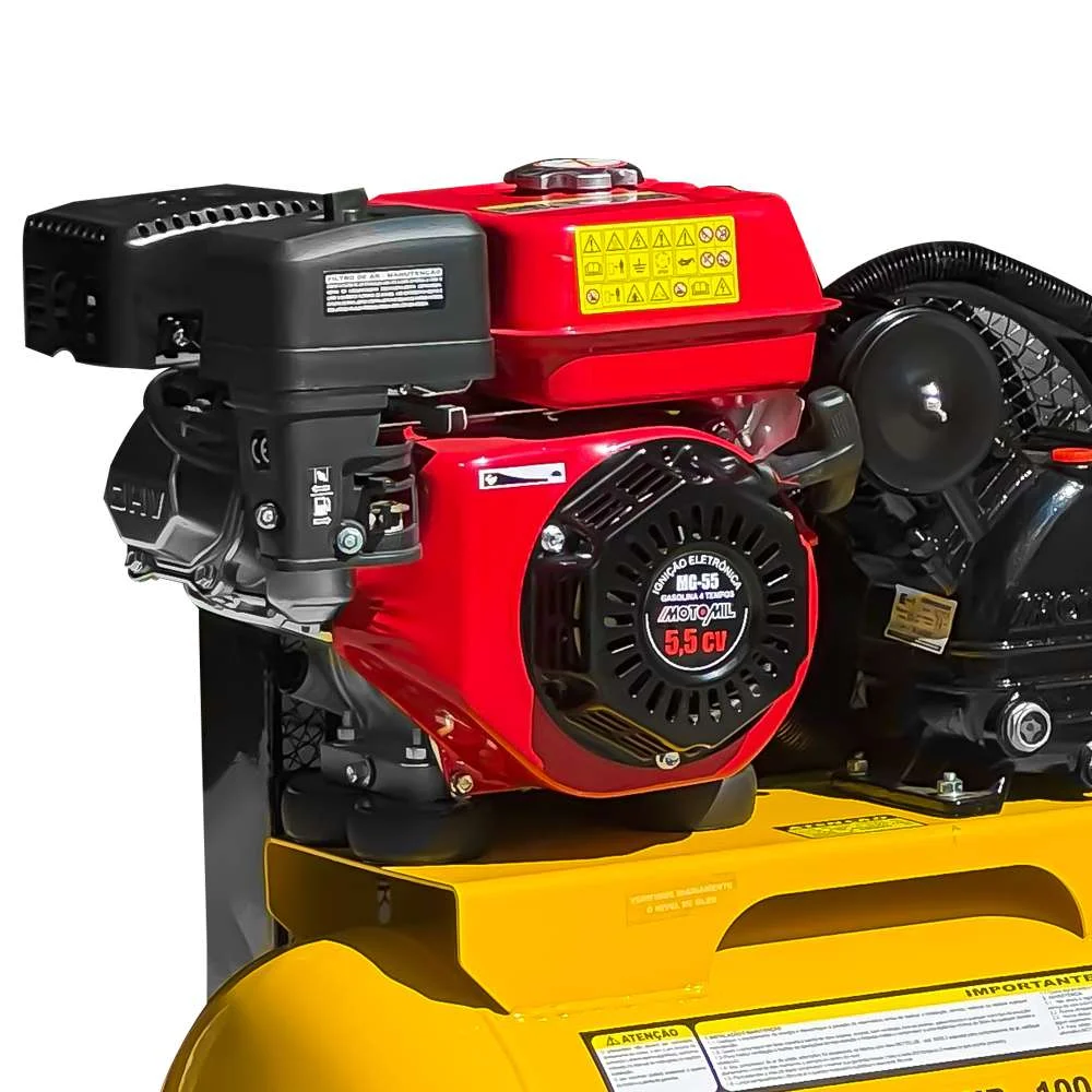 Compressor a Gasolina 7Hp 10 Pés 100 Litros 140Lbs Motomil