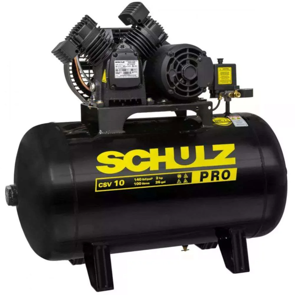 Compressor Ar 10 Pés 2Cv 100L 220V Csv10/100 Pro Schulz