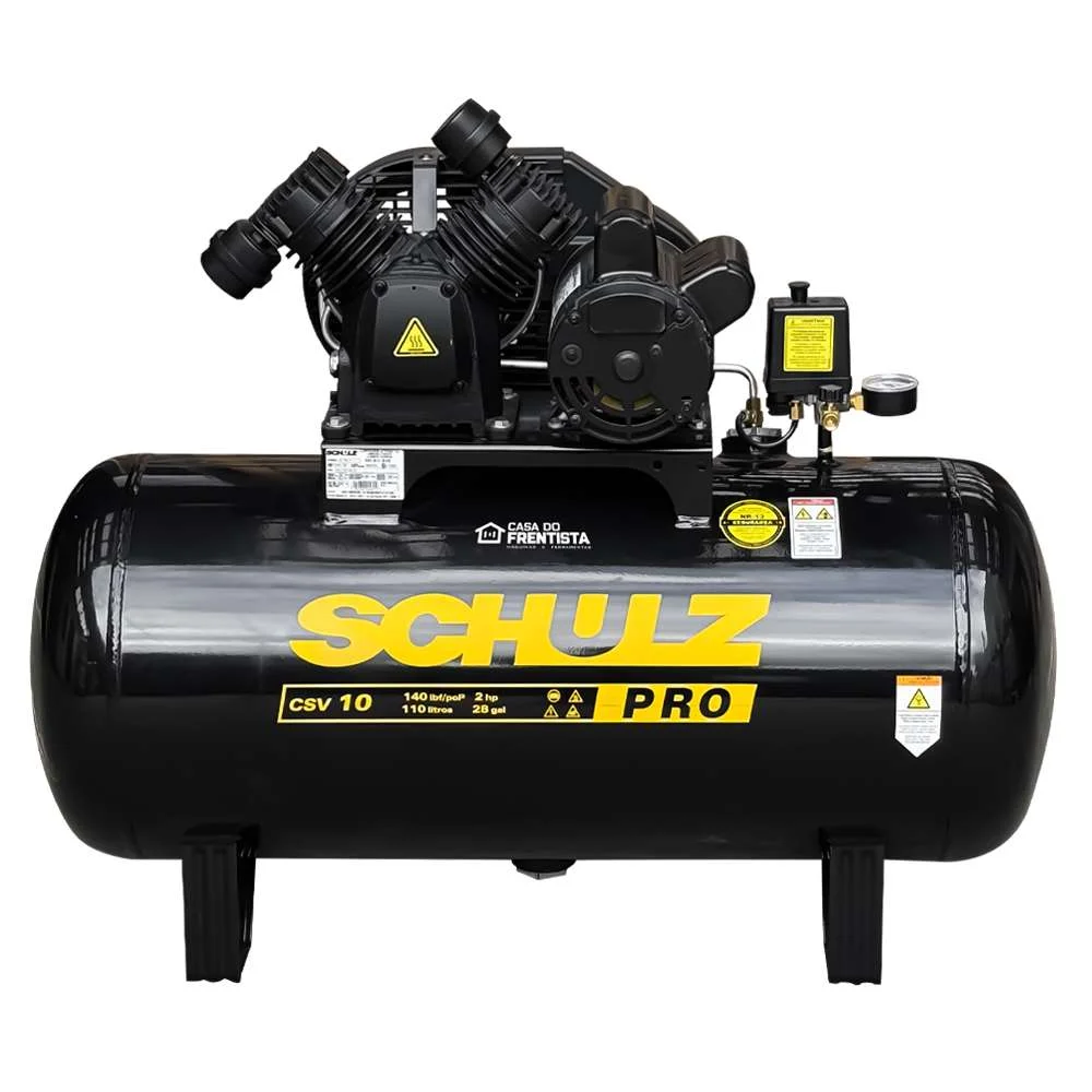Compressor Ar 10 Pés 2Cv 110L 220V Csv10/100 Pro Schulz