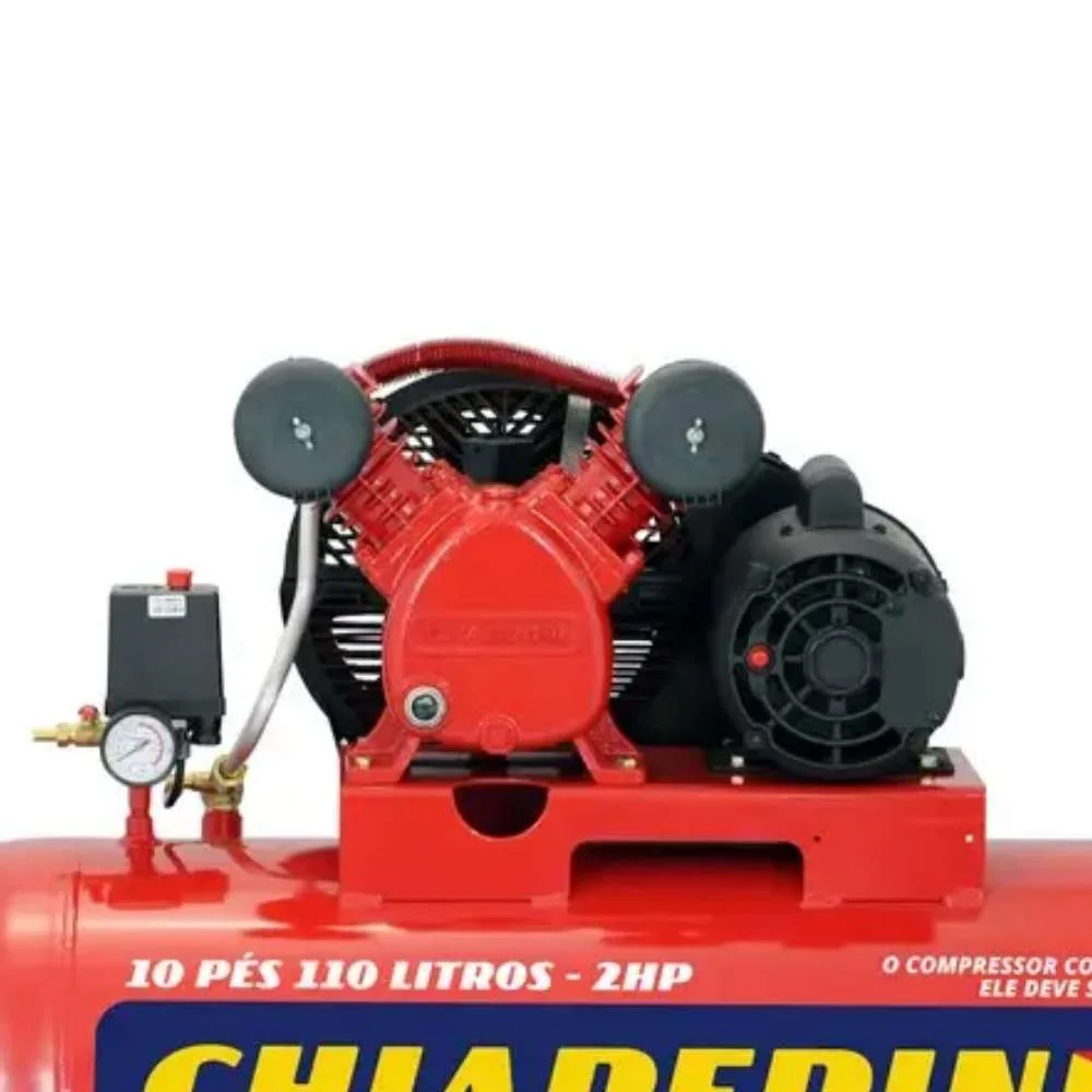 Compressor de Ar 10 Pés 110L 2Hp Monofásico 110/220V Chiaperini